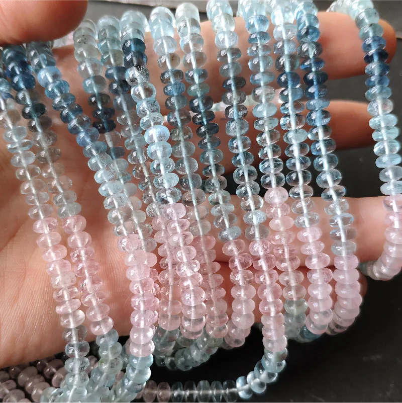 

Icnway 40cm Natural Morganite 5-5.5mm Smooth Roundel Gemstone Beads Diy Jewelry Accessorie Necklace Bracelet Earrings