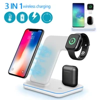 15w 3 in 1 qi wireless charger stand for apple watch iwatch 5 4 3 2 for iphone 11 xs xr x 8 airpods pro charge dock station