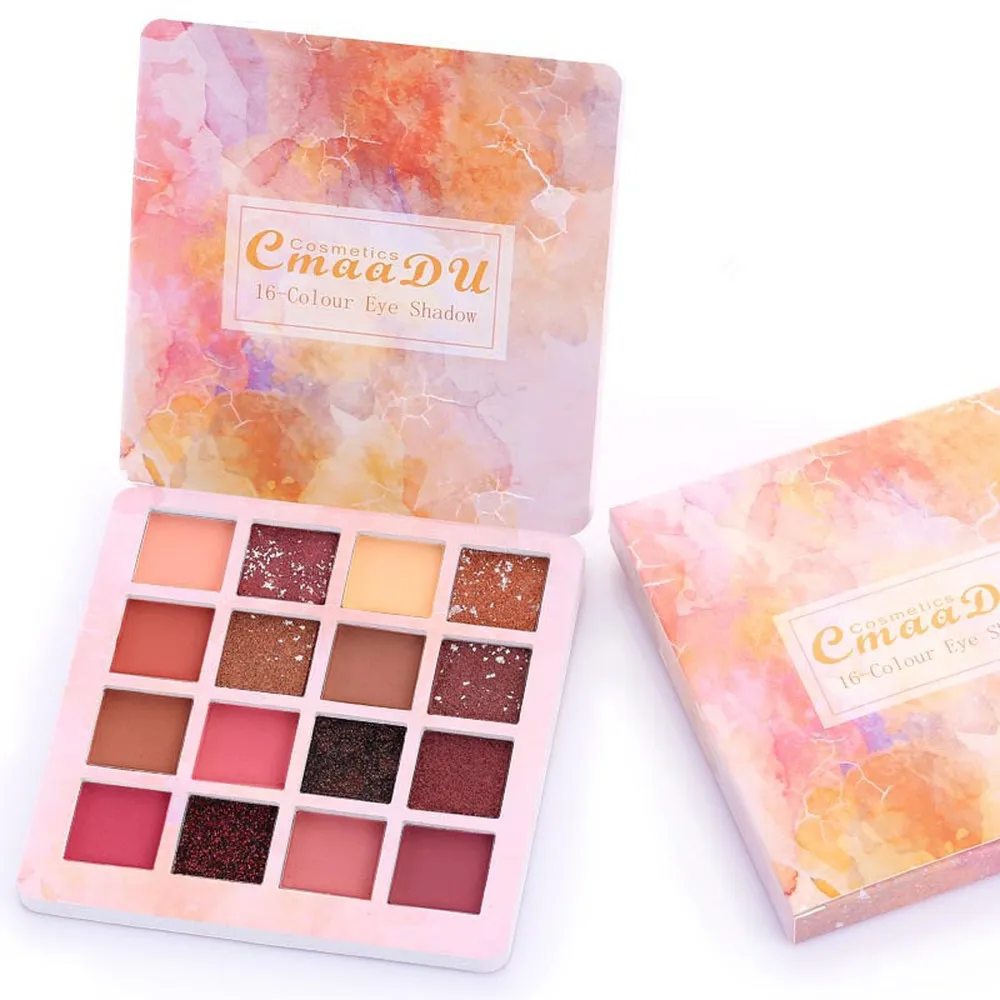 CmaaDu 16 цветов Профессиональные Тени для век Палитра Водонепроницаемый