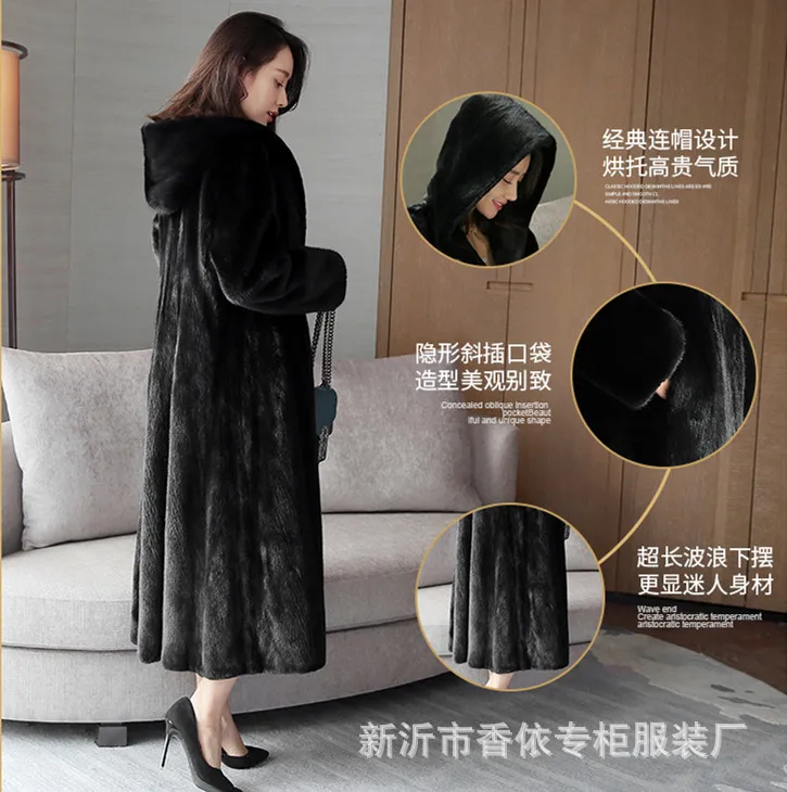 Women real mink coats female mink fur coat genuine long fur coat ladies winter clothes oversize 6xl 5xl 7xl natura fur coats