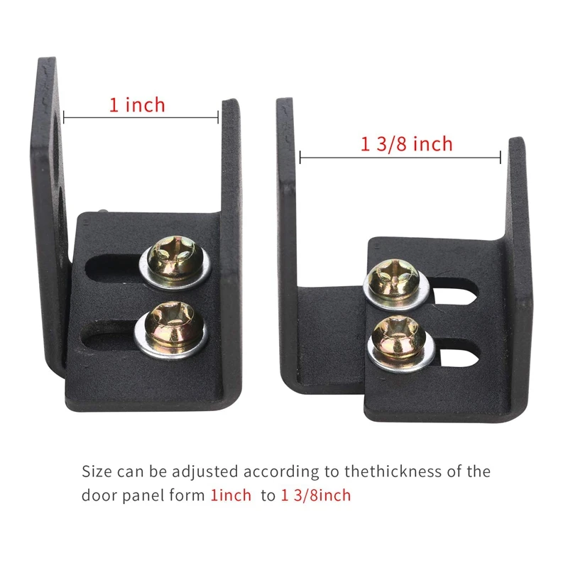 New-2Pcs настенные раздвижные двери сарая Нижняя рейка с регулируемым кронштейном |