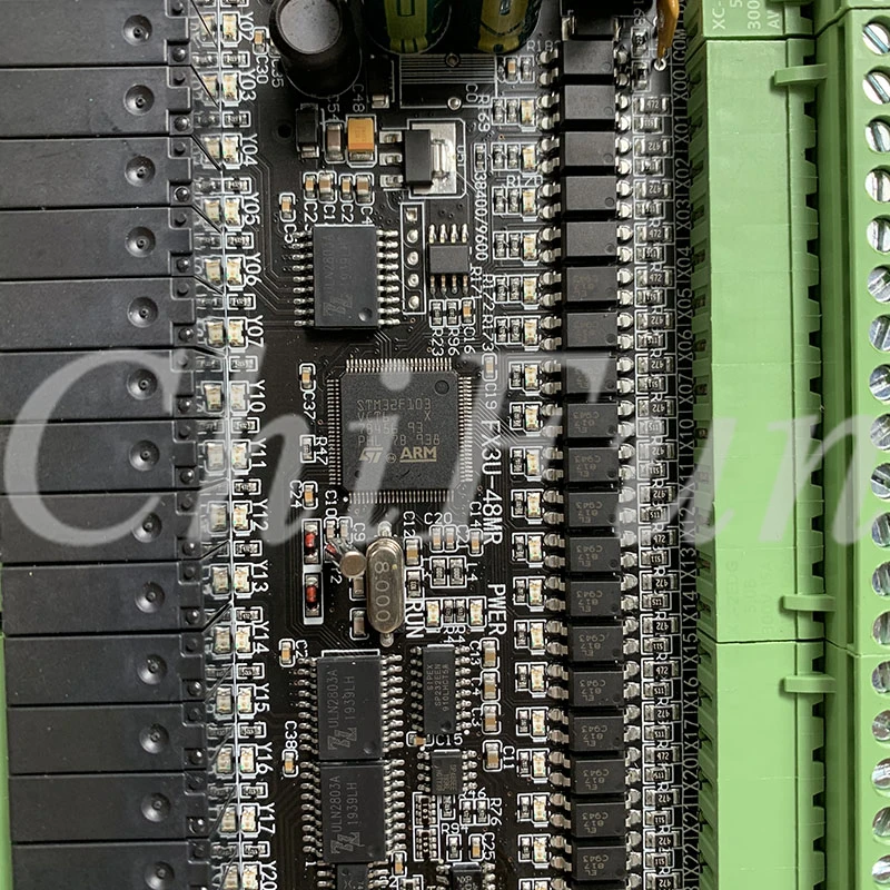 Высокоскоростная плата промышленного управления PLC FX3U 48MR/40MR 24 входа релейного