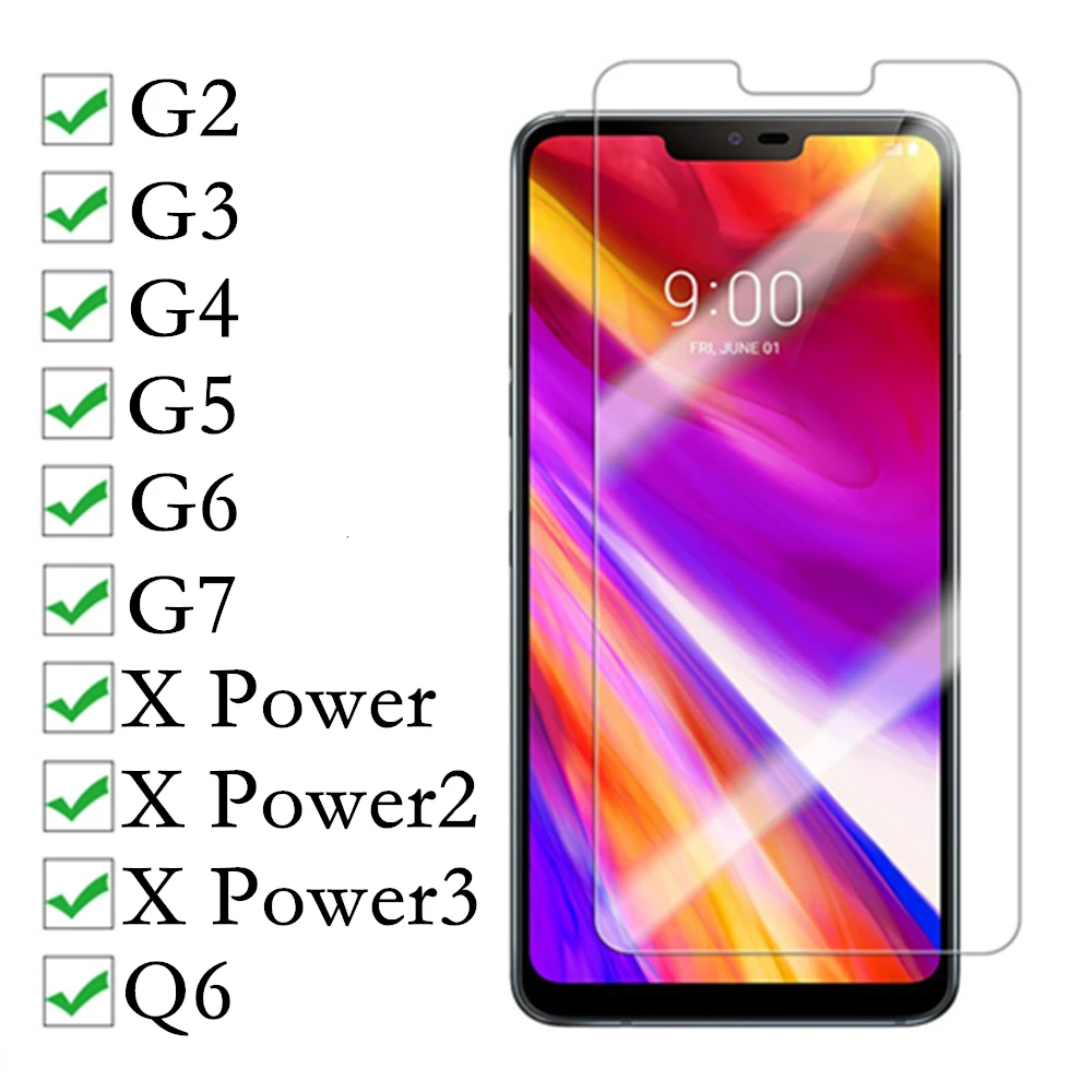 2 шт x power 2 3 протектор экрана для lg g6 g7 защитное стекло на g5 g4 g3 g2 glas закаленное q6 дисплей Броня безопасность 7g 6g пленка