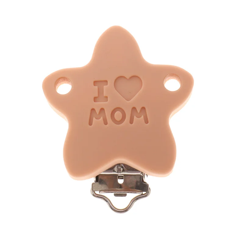 Fkisbox 2pcs Mouse Pacifier Clip Silicone Bead Baby Teether& Plastic Teething Accessories Nipple Clasps Toy DIY Round Koala