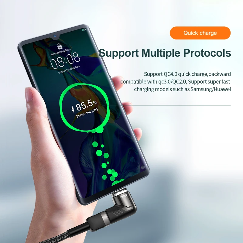 Магнитный адаптер KUULAA USB Type-C 5 А 100 Вт | Мобильные телефоны и аксессуары
