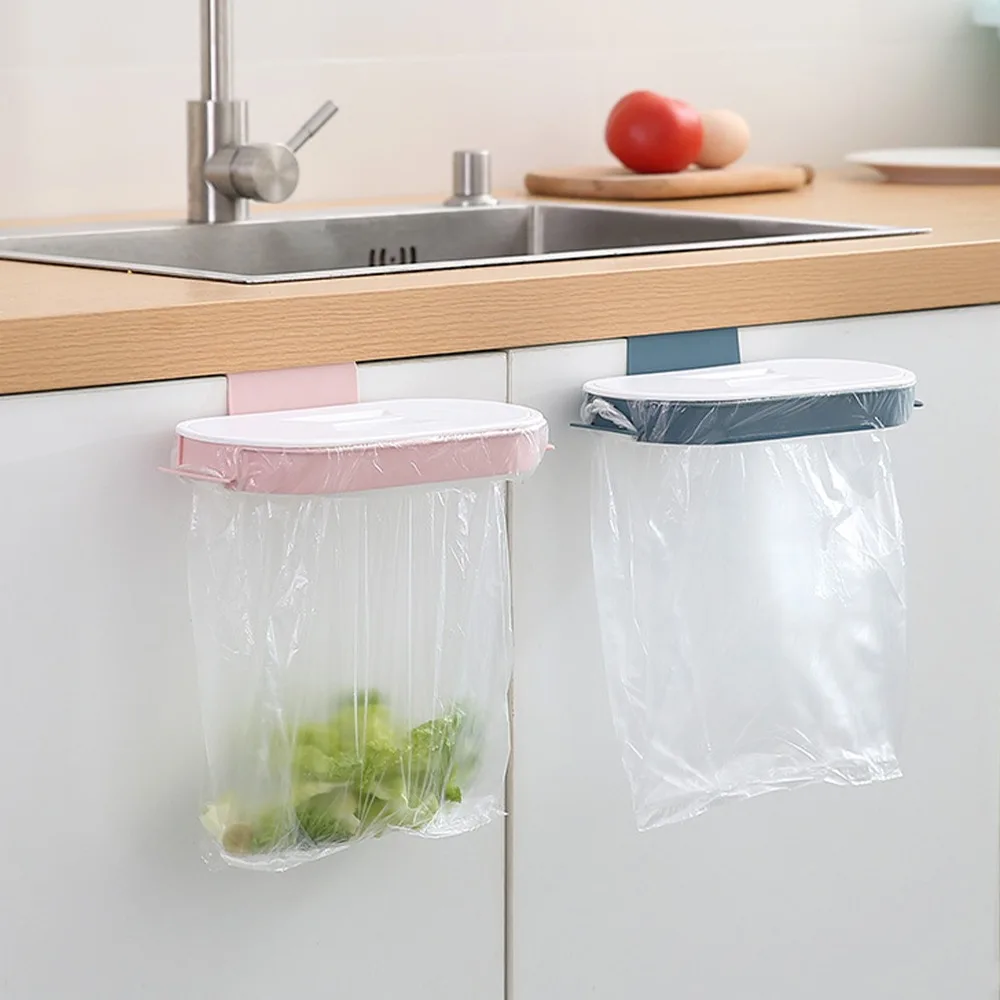 

Portable Plastic Garbage Trash Storage Rack For Kitchen Organizer Hook Utensils For Kitchen Dry Shelf Holder Kitchen Gadget Sets