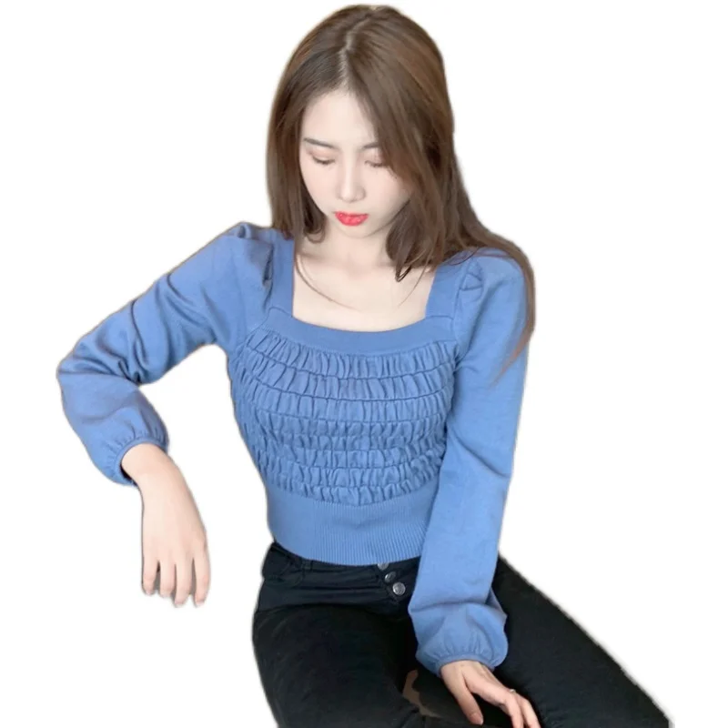 

Autumn design feeling small party brought all the dew collarbone coat to wear outside fold brief paragraph sweater