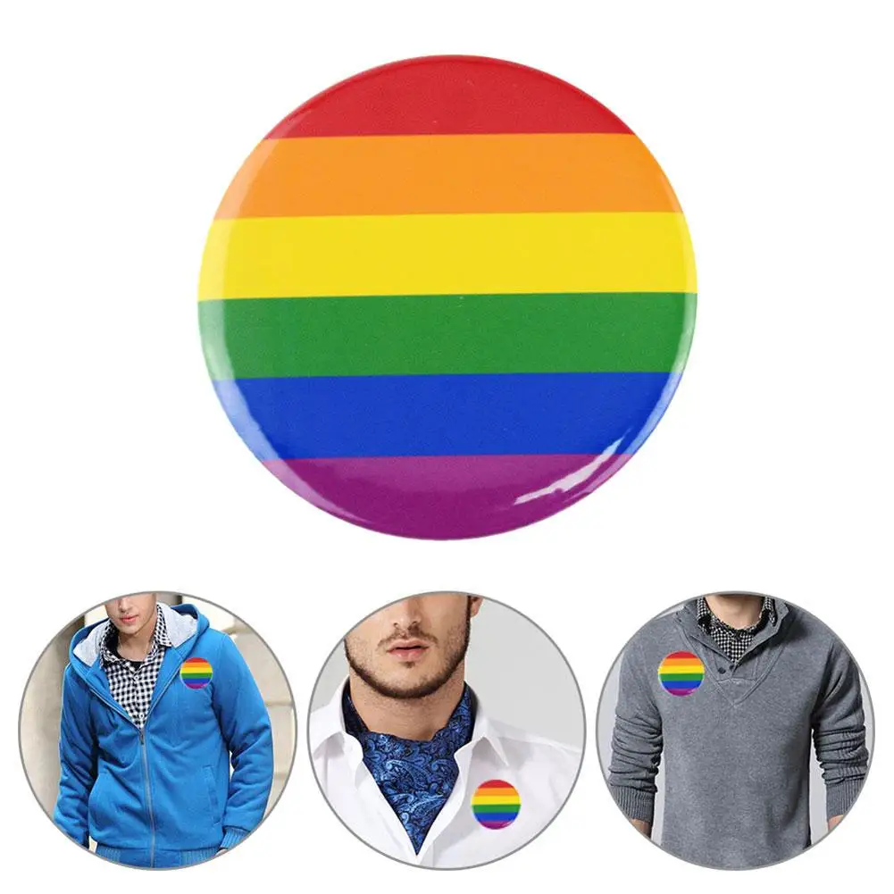 Гордость Радуга гей шпильки флаг Жесть значок Поддержка геи лесбиянки Би