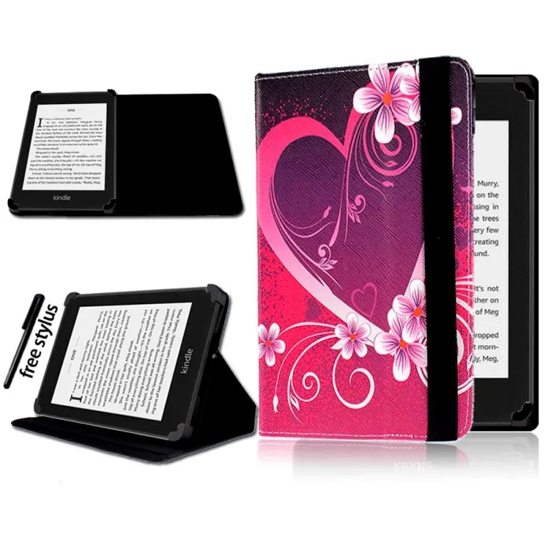 KK&LL для Amazon Kindle 4/5/7/8/9 Paperwhite 1/2/3/4/Kindle Fire HD 6 дюймов 4th/5th Gen Кожаная подставка для планшета Чехол-книжка чехол