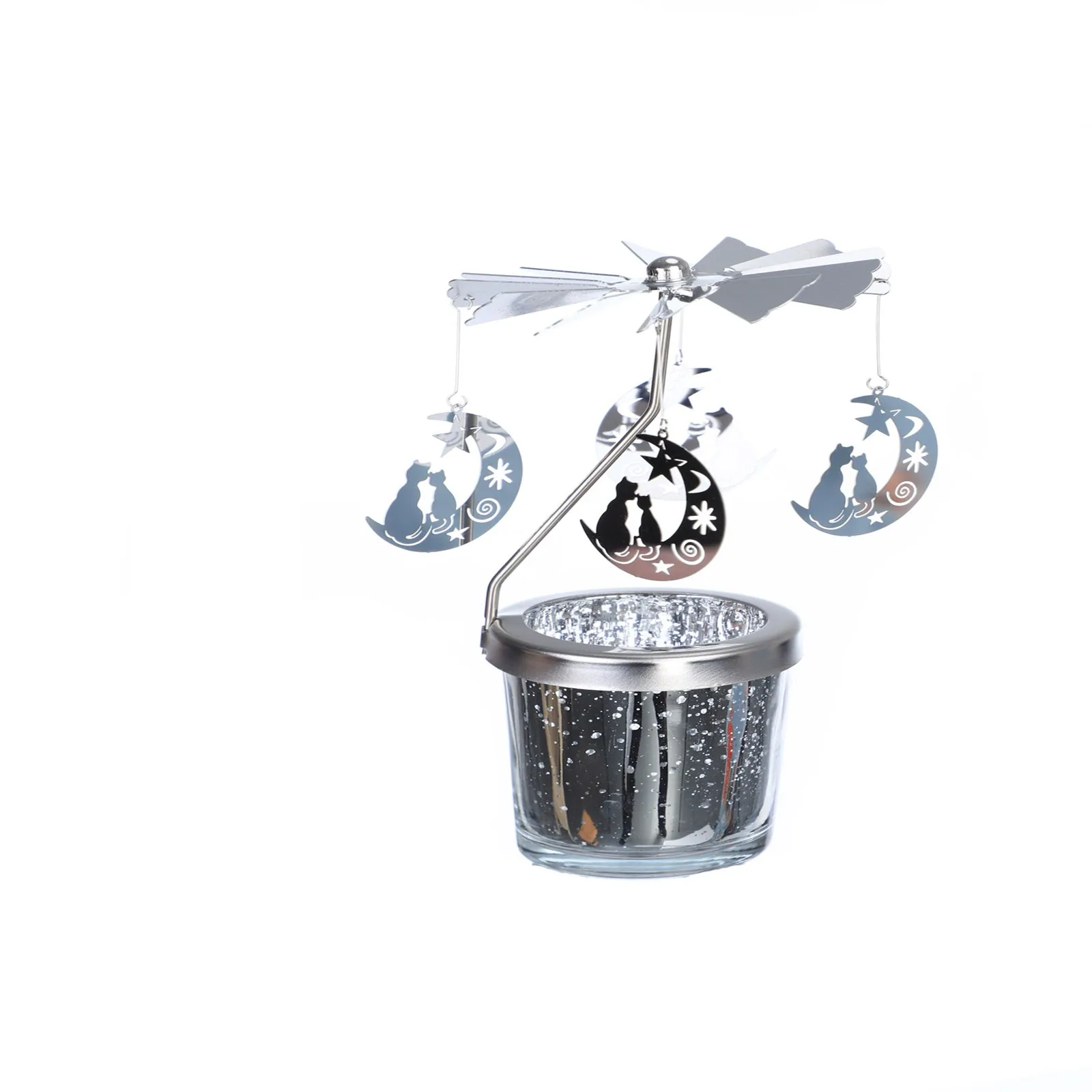 

Rotating Candle Holder Scented Candle Romantic Revolving Lantern European Windmill Creative Decoration Birthday Gift Accessories