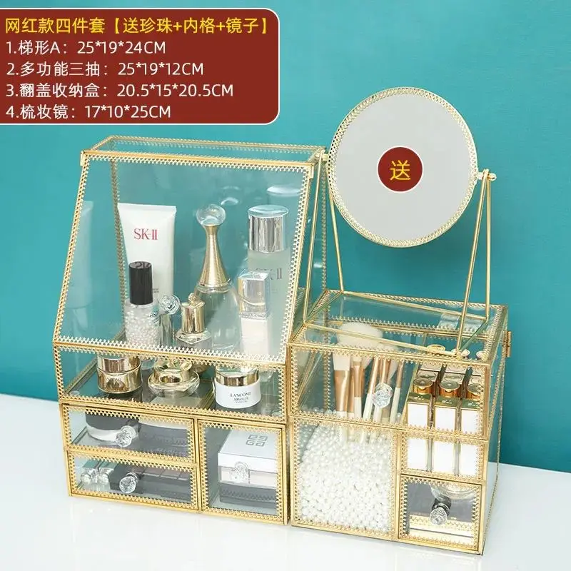 

Transparent White or Black Edge Storage Box Tissue Jewellery Finishing Container Necklace Ring Makeup Organizer