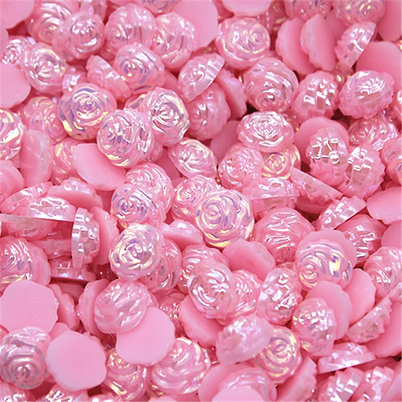 Искусственный жемчуг из АБС пластика 100 шт. 12 мм розовая роза искусственный