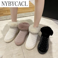 nybycacl 2022 new hot australia women snow boots cowhide leather ankle boots warm winter boots woman shoes new
