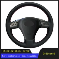 car steering wheel cover braid wearable genuine leather for subaru tribeca 2007 2008 2009 2010 2011 2014 b9 tribeca 2006 2007