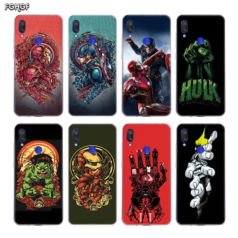С героями комиксов Марвел Angry Железный человек герои чехол для Xiaomi Redmi Note 7 6 Pro 5 4 4X