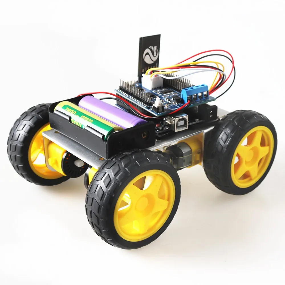WIFI/ BT/ PS2 Version Mini Metal RC Smart Robot 4WD Car Chassis C101 With 4 TT Motor Wheel/Metal Panel For Arduino Uno R3 Diy | Игрушки и