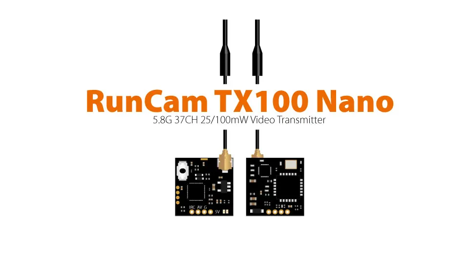 RunCam TX100 Nano 5 8G 37CH 25mW / 100mW выходная мощность Видео FPV передатчик 14*14mm для Swift Micro 3