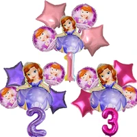 disney princess sophia foil balloon birthday party supplies pink girl faovr surprise baby shower kidsroom decoration kid toys