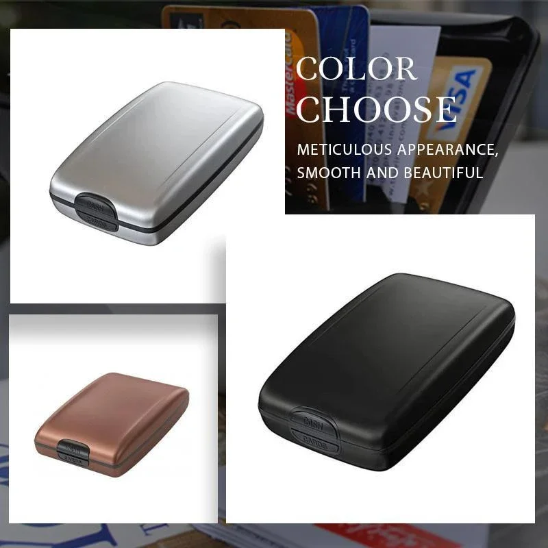 

Metal Credit Business Mini Card Wallet 2021 Man Women Secure RFID Deposit and Withdrawal Wallet Card Holder Dropshipping