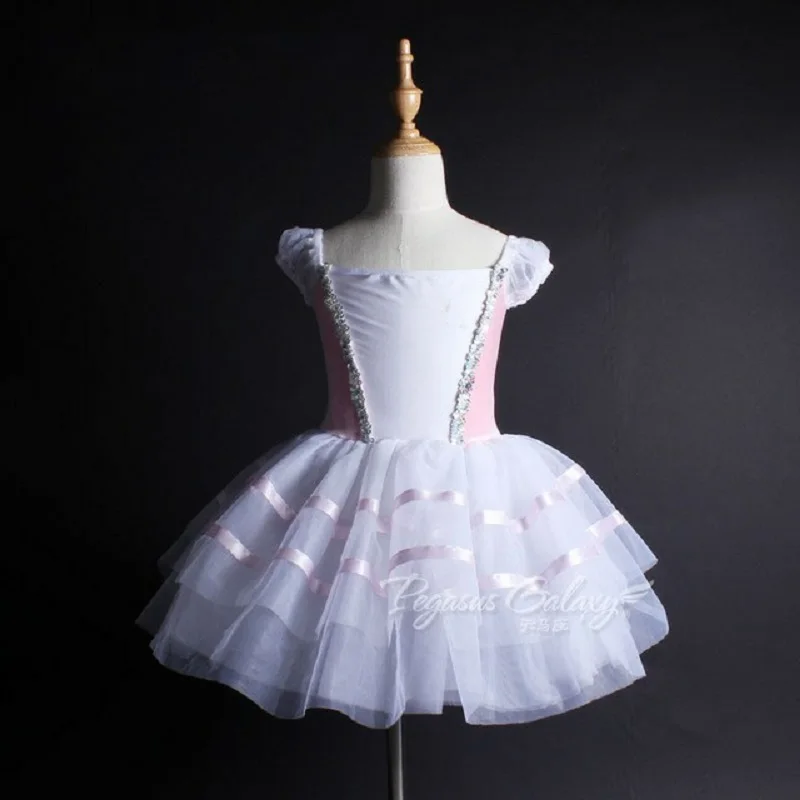 

Stage Performance Ballet Dancewear Clothes Girl Adults Pink Princess Ballet Tutu Dance Costume For Children Ballerina Kids Dress