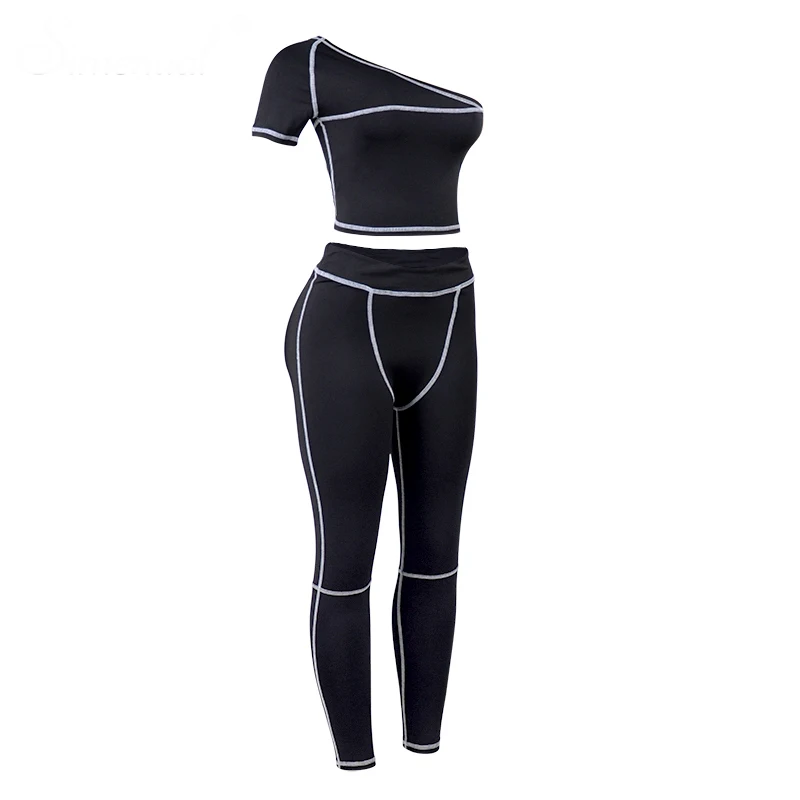 Спортивная модная одежда для активного отдыха черные спортивные костюмы фитнеса