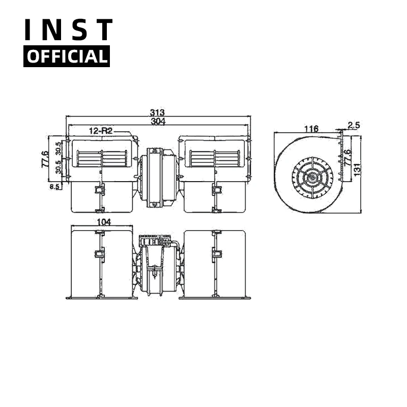 

Air Conditioning Fan AC A/C Blower Motor FOR 272A 12V