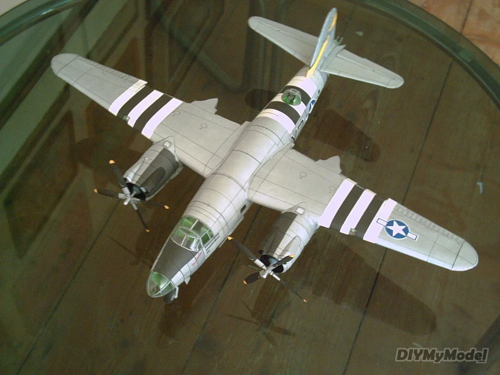 DIYMyModeI-bombardero predator Us B26, bricolaje, KIT de modelo de papel artesanal, rompecabezas de juguete hechos a mano, accesorios de pel&iacute;cula-1