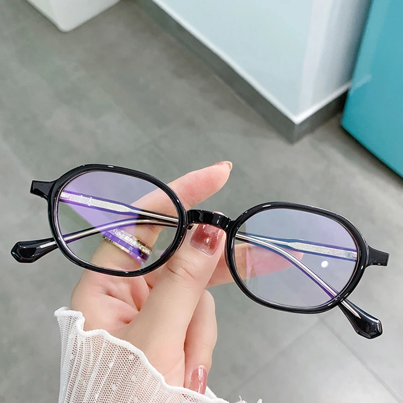 

DOISYER New plate needle flat light mirror fashion retro blue glasses TR90 frame men and women