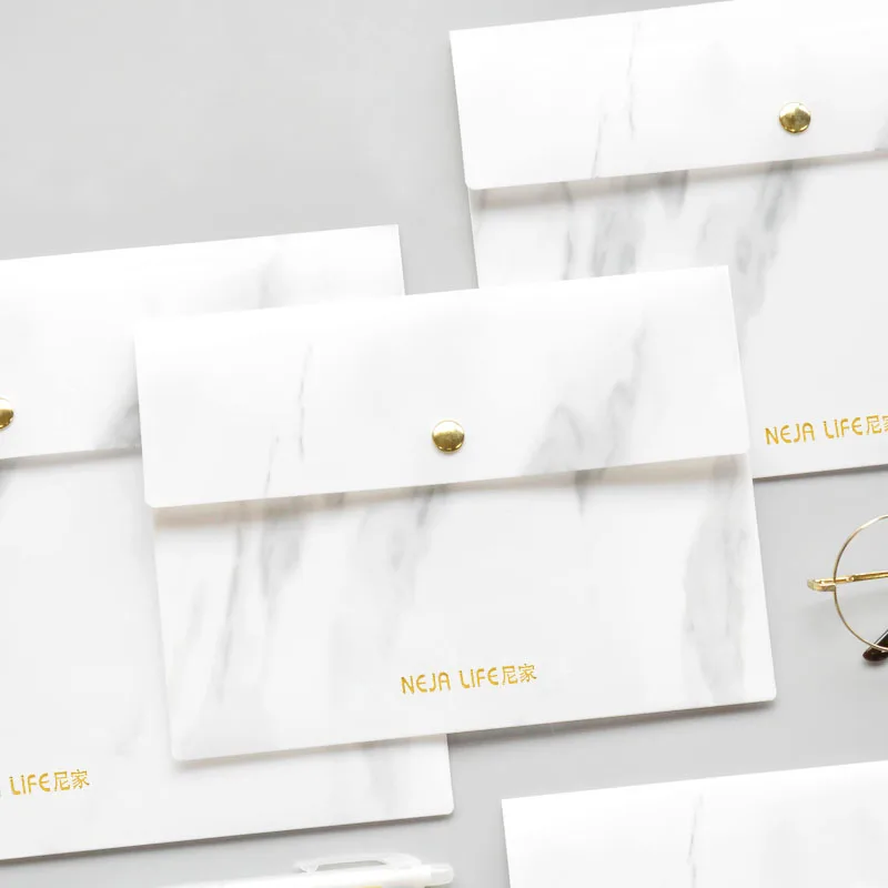 Портативная мраморная папка для файлов A5/B5 водонепроницаемая полипропиленовая