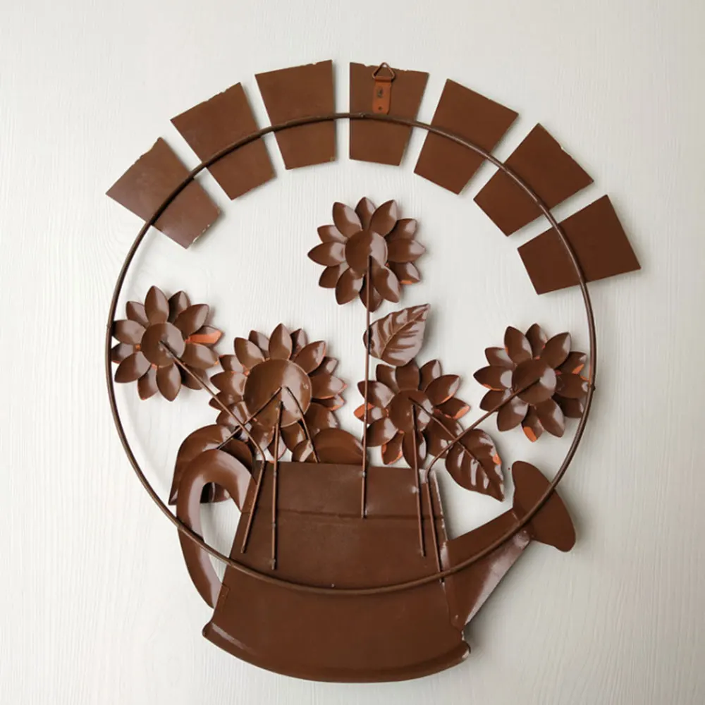 New diy home decor Garden Themed Retro Metal Sunflower Welcome Sign Front Door Hanging Wall Plaque Home Ornament | Дом и сад