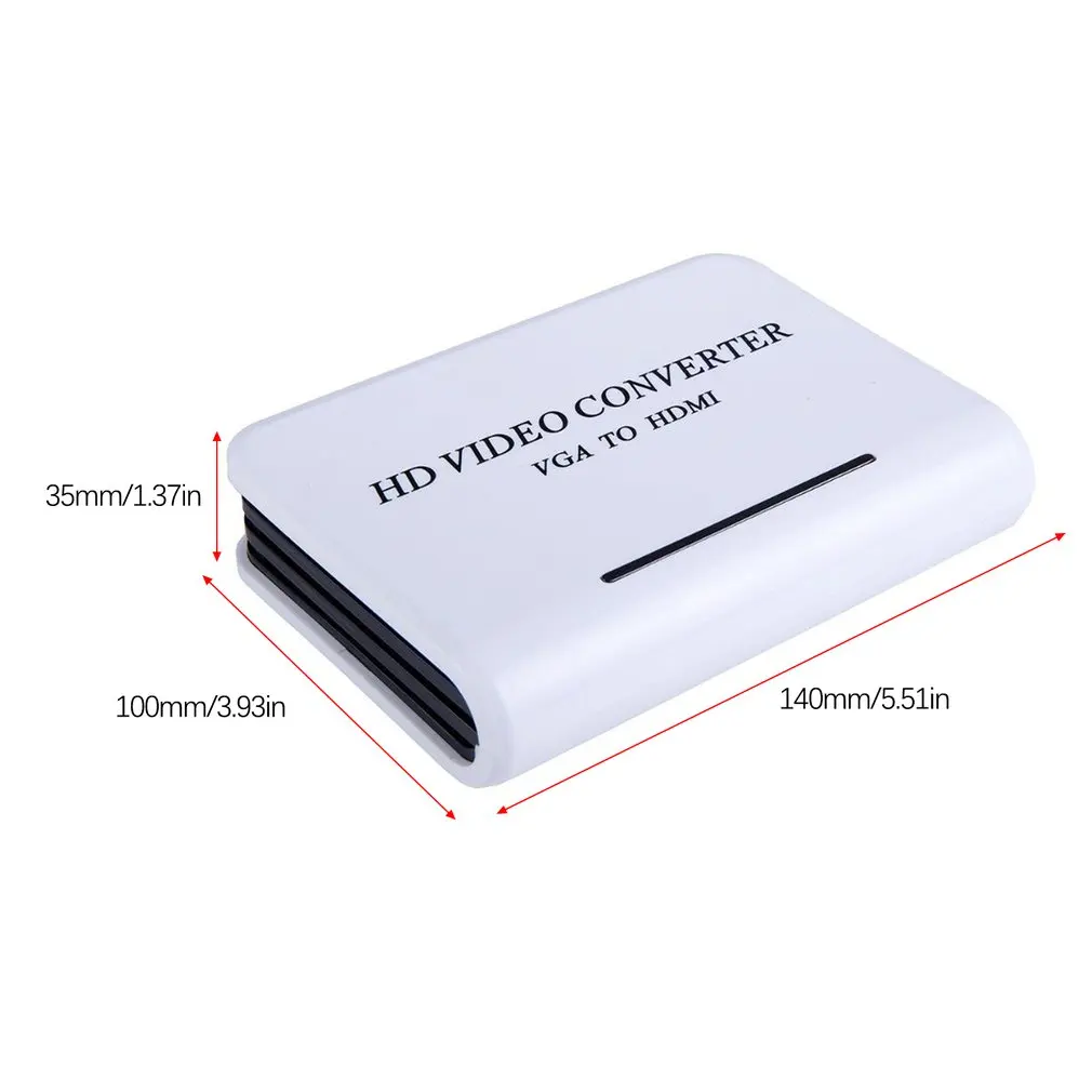 Мини 1080P VGA к HDMI Full HD HDTV видео конвертер адаптер Коробка для ноутбука ПК аудио