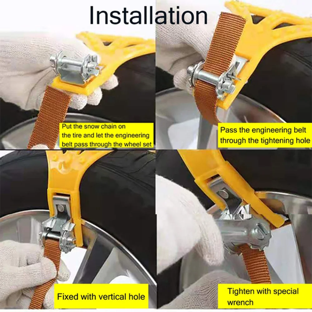 

Universal TPU Snow Chain Strip Skid Chain 1PC General Vehicle Type Anti-skid Tire Chain