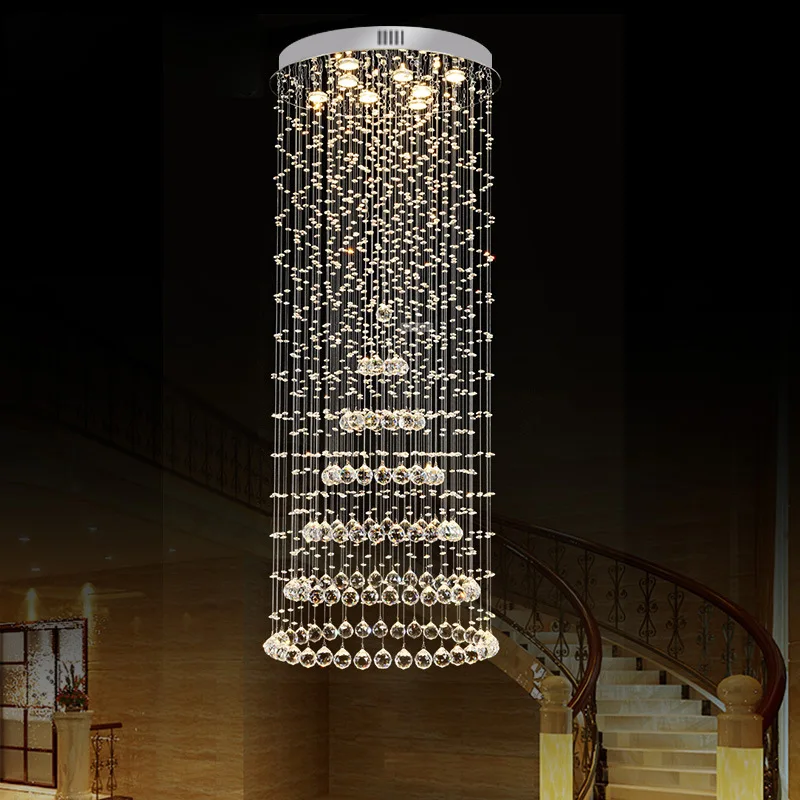 買取 階段K9クリスタルシャンデリアledスパイラル照明モダンなリビングルームの照明光沢K9クリスタルサスペンションシャンデリアライト