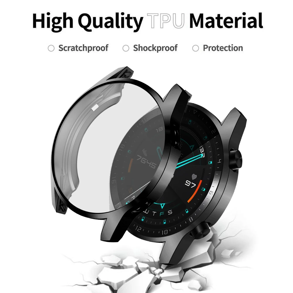 Защитная крышка для экрана Huawei Watch GT 2 46 мм чехол GT2 мягкий термополиуретановый