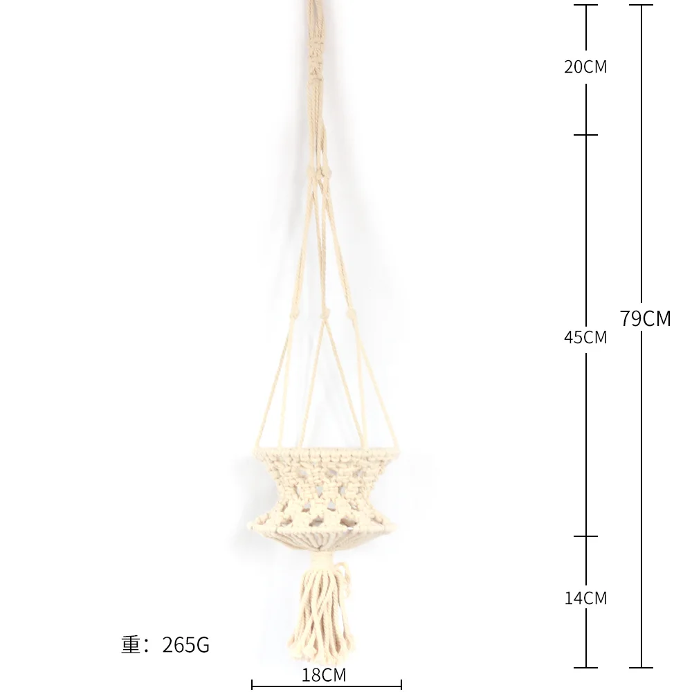 Изысканная плетеная вручную корзина для растений Сетчатая Сумка цветов
