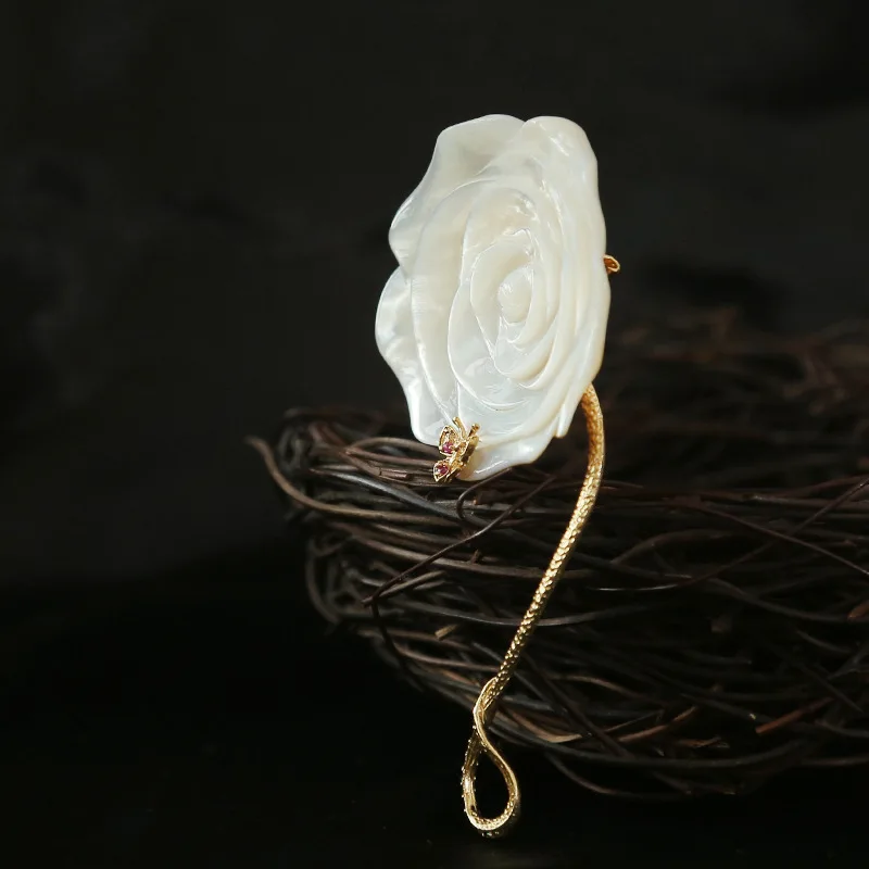 

UBESTNICE Мода простой перламутровый цветок для Для женщин 18K позолота, Элегантные Броши, хорошее ювелирное изделие, Юбилей вечерние подарок