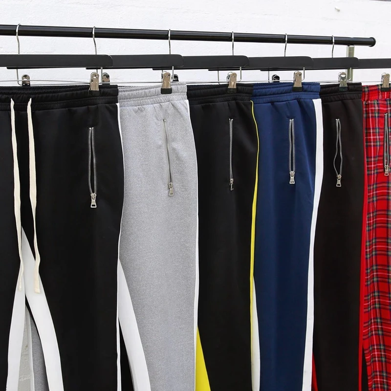 

Men Jogger Pants Fitness Bodybuilding Gyms Long Pants Spring Autumn Side Stripe Casual Fashion Men Sweatpants Trousers Dropship