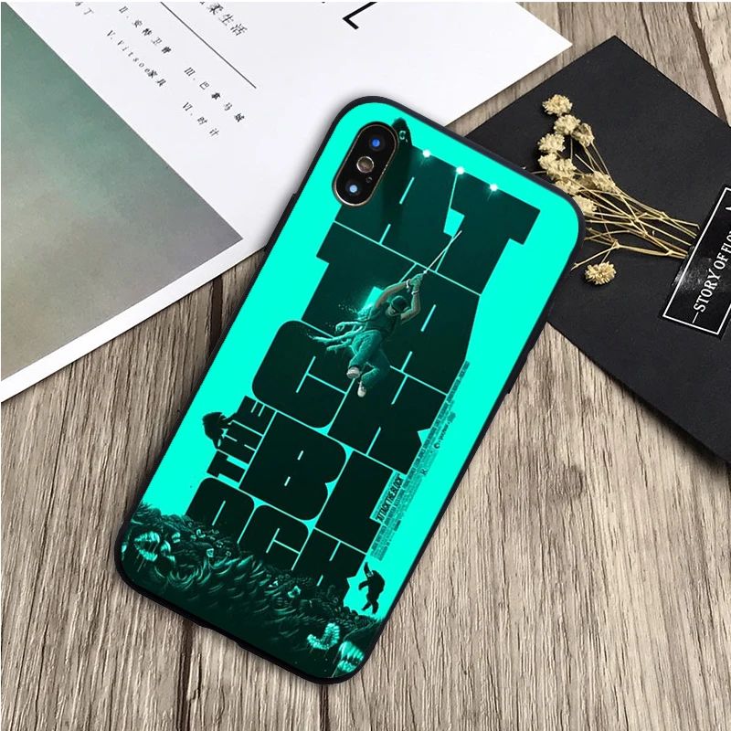 Атака на блок Черный силиконовый чехол для мобильного телефона iPhone 12 XR XS Макс 5 5S SE