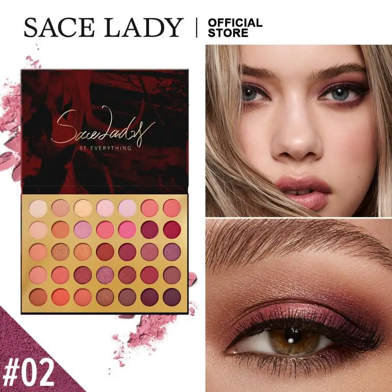 SACE LADY 35 оттенков тени для век Палитра матовые перламутровые мерцающие нежные