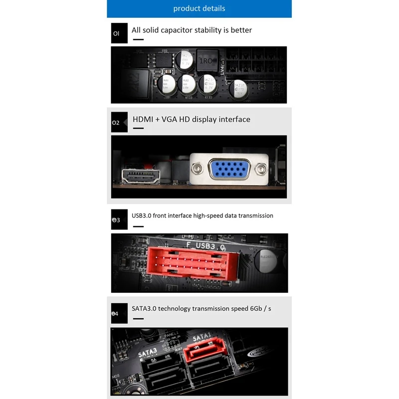 Материнская плата B75M LGA1155 USB3.0 SATA3.0 16 ГБ DDR3 ОЗУ поддержка памяти для процессора Core I7