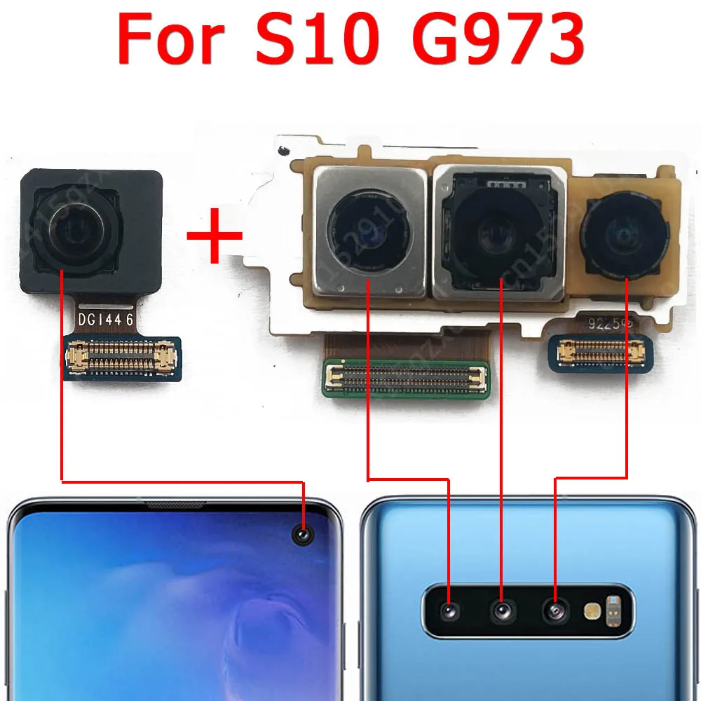 

Original For Samsung Galaxy S10 G973F Front Rear View Back Camera Frontal Main Facing Camera Module Flex Replacement Spare Parts