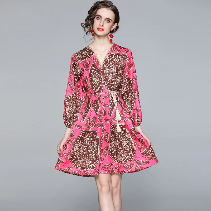 

Платье WTIANYUW женское с рукавами-фонариками, элегантное винтажное богемвечерние вечернее, на лето-весну