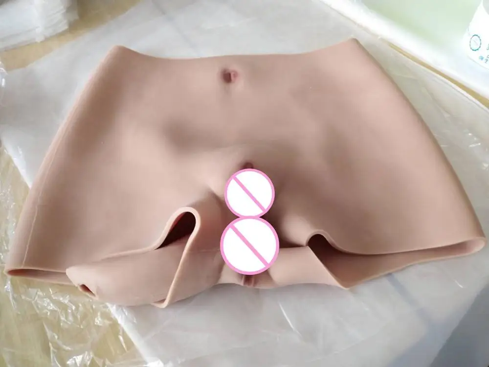 Силиконовые Реалистичные трусики-Вагина 67 см Трансвестит киска штаны