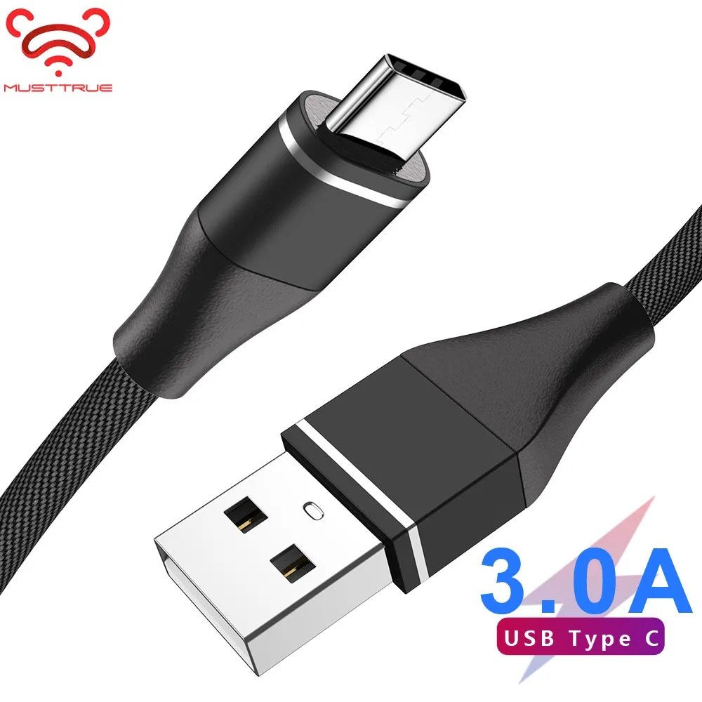 MUSTTRUE кабель передачи данных для быстрой зарядки типа C oneplus 7t pro honor 9x Type c зарядное