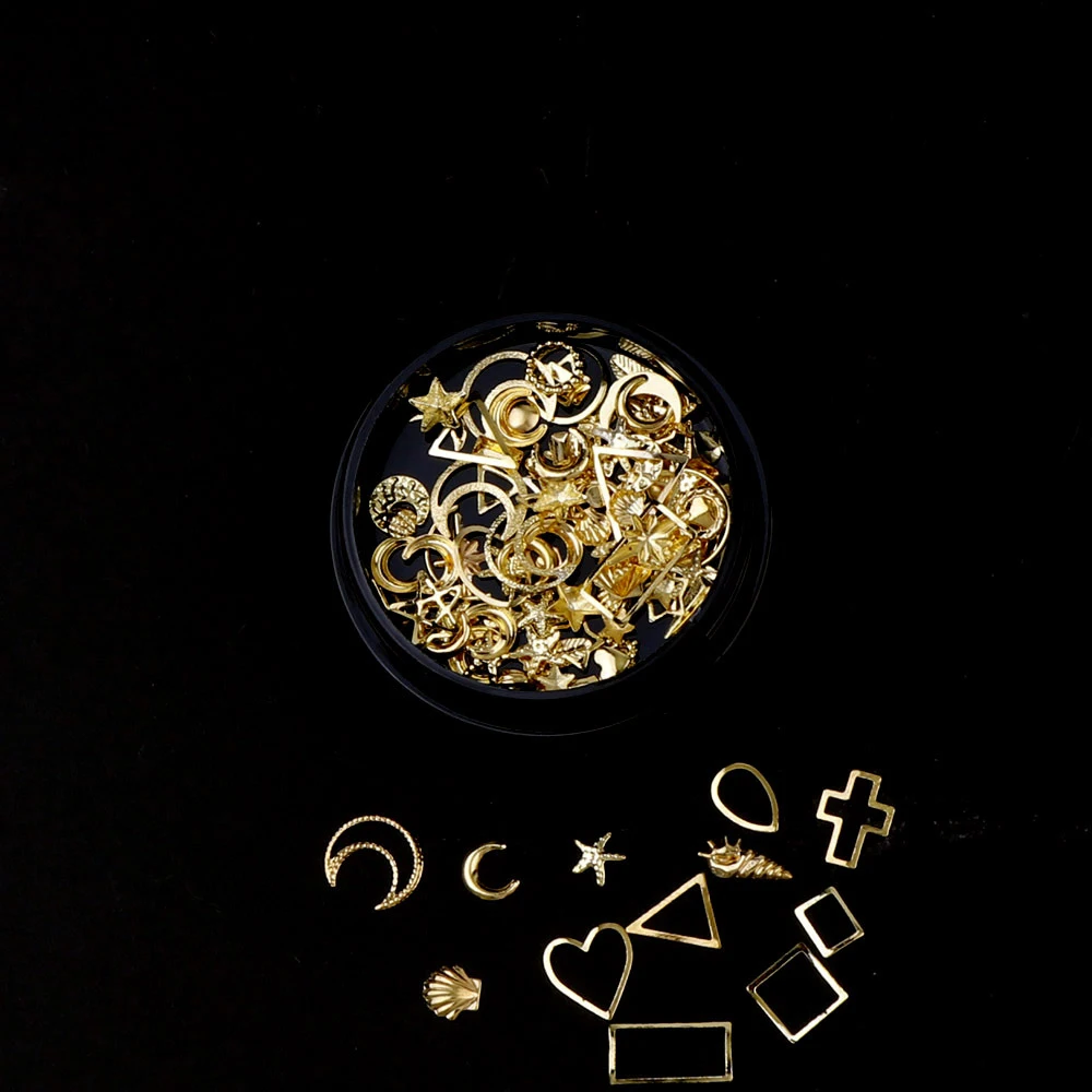 

120pcs/box Nail Stickers Jewelry Crafts DIY Epoxy Resin Fillings Mixed Steampunk Moon Star Nail Stickers Accessories Supplies