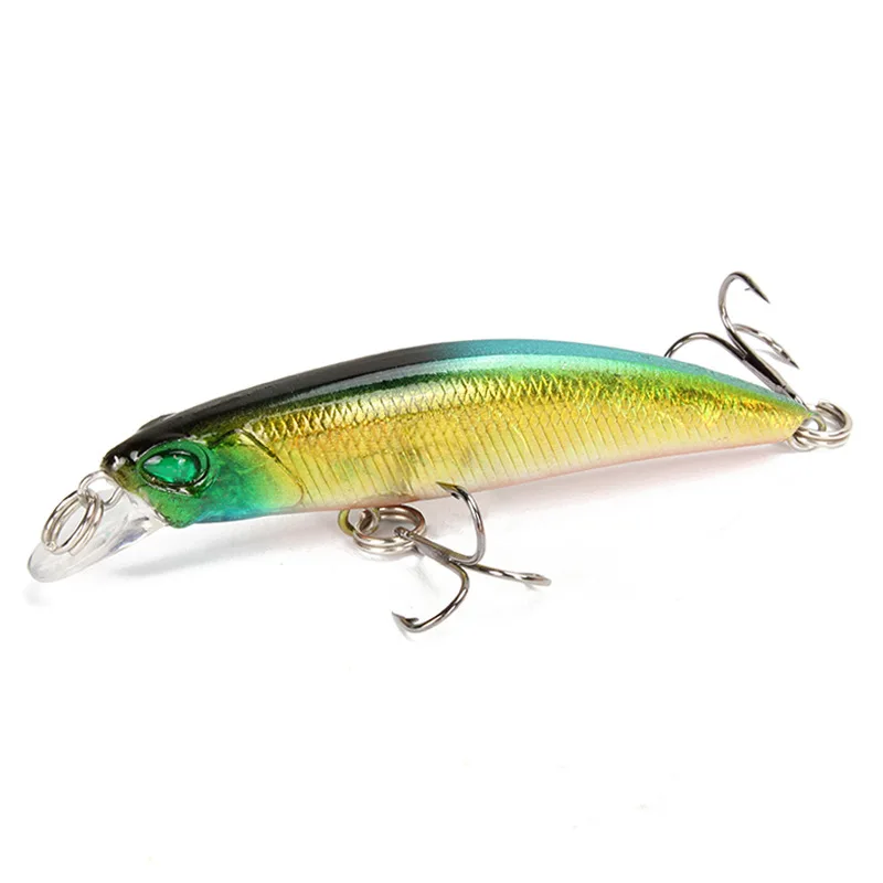 

1 Pcs/lot 6.5cm 4.1g Wobbler Fishing Lure Minnow Hard Bait with Fishing Hooks 3D Eyes Bass Trolling Isca Artificiail Tackle