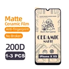 1-3 шт. 200D Матовая Мягкая Керамика для iPhone 8 Plus Защита экрана для iPhone 11 12 Pro Max 12mini XS XR SE матовая керамическая пленка