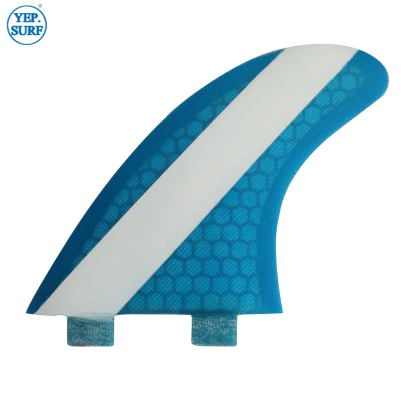 Доска для серфинга UPsurf FCS fin G5 синяя с белым плавником сот высококачественный