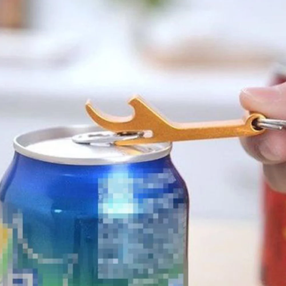 

4 In 1Portable Bottle Opener Key Ring Chain Keyring Keychain Metal Beer Bar Tool Kitchen Party Accessories Tools Creative Gift