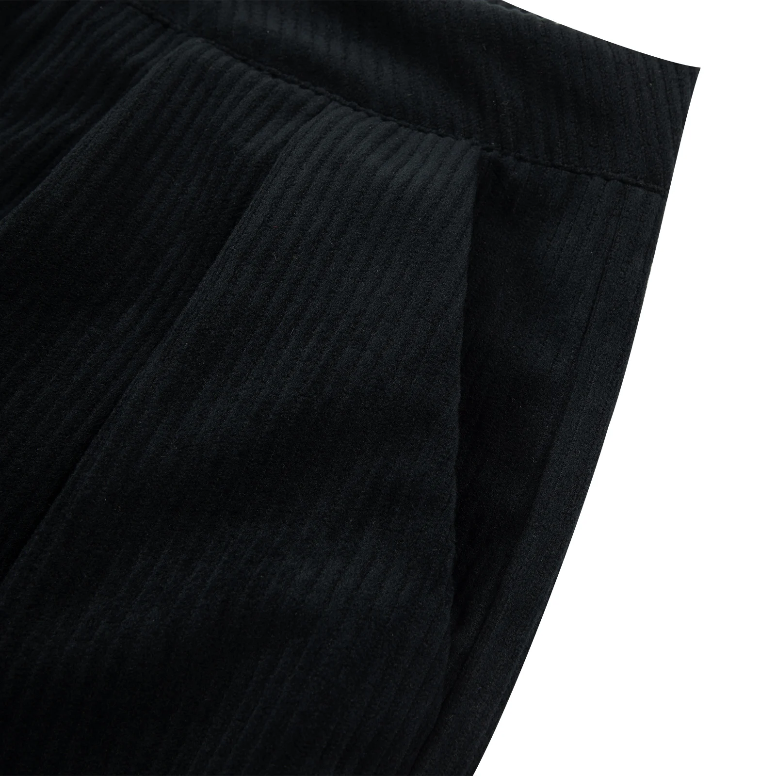 Women Casual Wide-leg Pants Adults High-waisted Solid Color Trousers with Pockets |